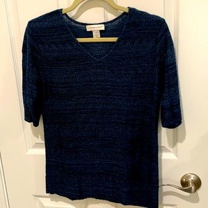 Dark blue knit top